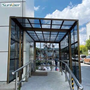 DIY Rain Shelter Awning Outdoor Canopy for Underground Garage Entrance/Exit