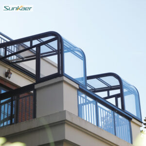 Aluminum Retractable Sunroom Patio Enclosure Terrace Cover