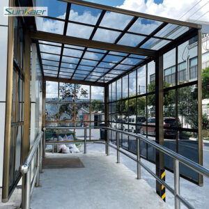 DIY Rain Shelter Awning Outdoor Canopy for Underground Garage Entrance/Exit