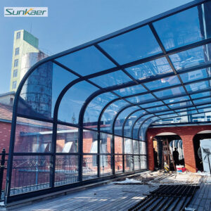 Aluminum Retractable Sunroom Patio Enclosure Terrace Cover