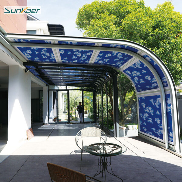 Aluminum Retractable Sunroom Patio Enclosure Terrace Cover
